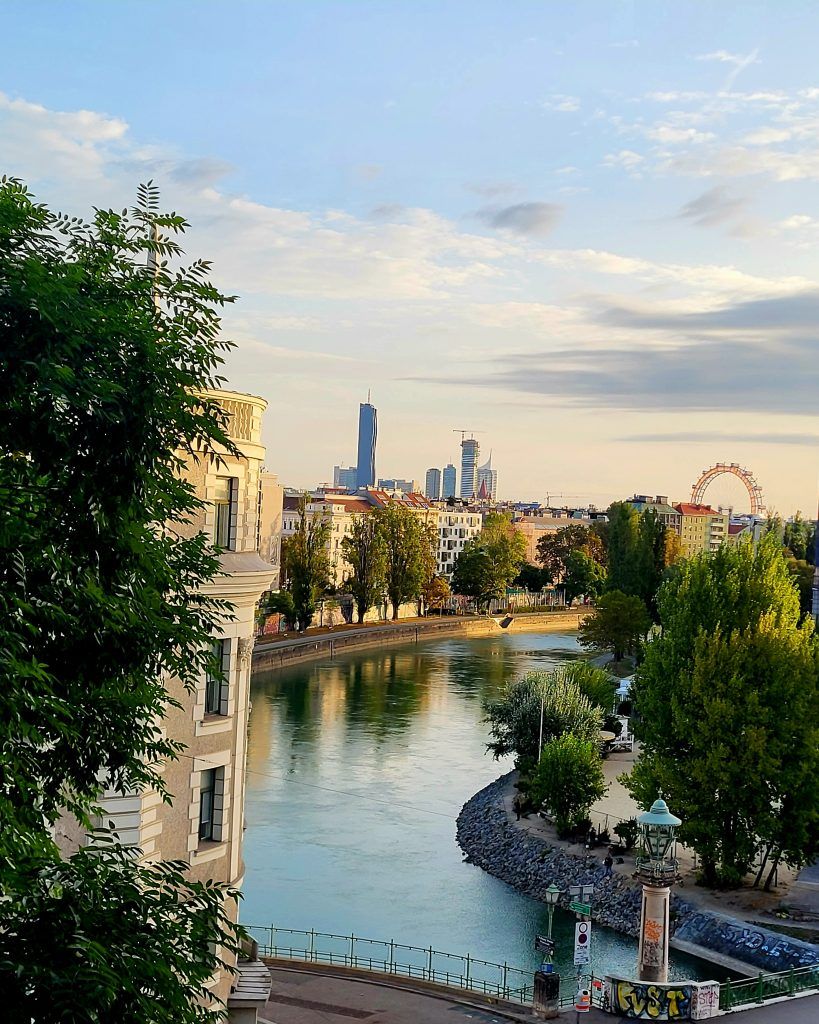 Vienna Canal view from Hotel