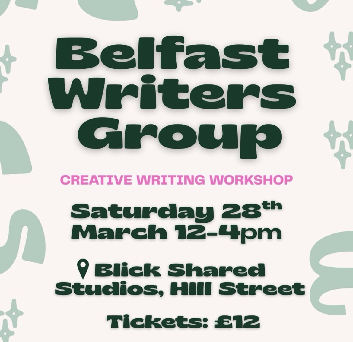Belfast Writers Group – Creative Writing Workshop - Blick Shared Studios