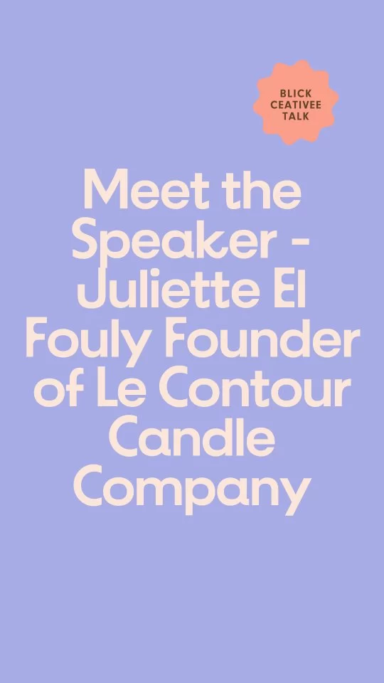 Looking back on this lovely sunny Monday to Juliette El Fouly founder of @lecontourcandles great creative talk for us earlier this year. Today we find out a bit about Juliette and tomorrow we will share some insights and wisdom from her talk!