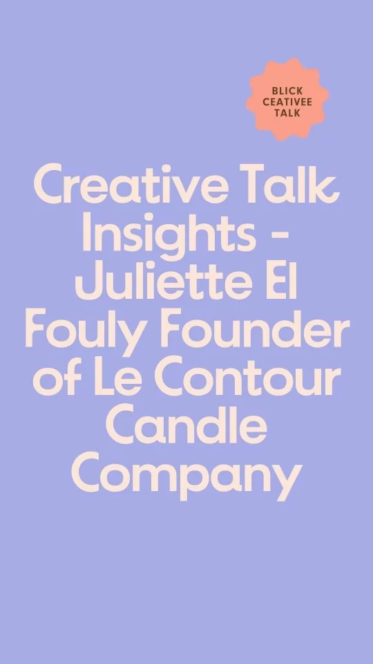 Some insights and words of wisdom from Juliette El Fouly founder of @lecontourcandles Creative Talk earlier this year!