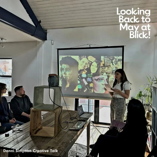 As we enter this quieter holiday period, today we are looking back to May, a fantastic busy month for us at Blick that included a creative talk with artist and illustrator Danni Simpson, conversations and catchups around Belfast Design Week. 2 fun-filled bank holidays and the end of our Nurture Programme and its final activities which included a fieldtrip visit to Maven and Bag of Bees design studio on the Lisburn Road, as well as a celebratory lunch (we forgot to take pics) and an exhibition and creative talks to celebrate the programme and its participants!